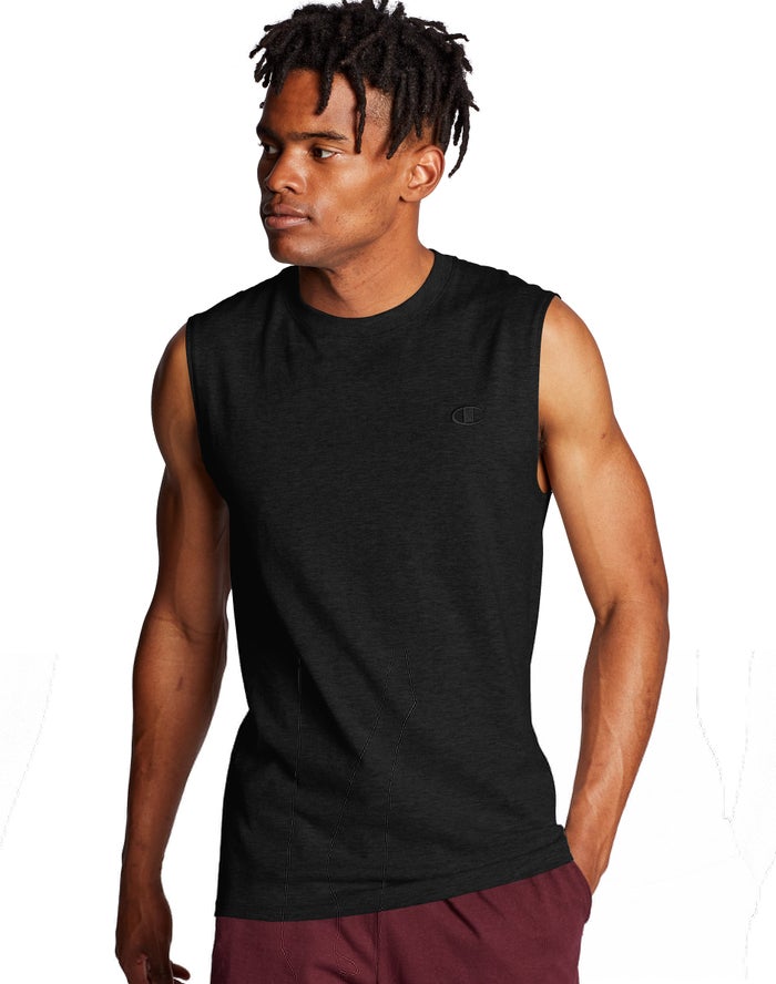 Champion Herre Tank Top Sort - Classic Jersey - Danmark FJB-568903